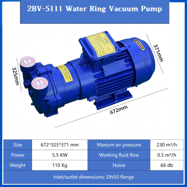 Customizable Industrial Stainless Steel AC Motor Water Ring Vacuum Pump Compressor High Vacuum 2BV-5111 OEM High Water Electric Customizable Industrial Stainless Steel AC Motor Water Ring Vacuum Pump Compressor High Vacuum 2BV-5111 OEM High Water Electric Water Ring Vacuum Pump