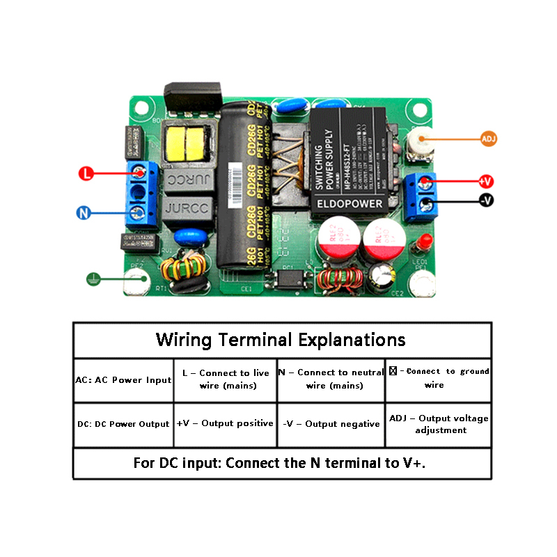 48W Ultra-Thin AC-DC Power Module— 220V to 12V 4A / 24V 2A / 48V 1A Industrial Open-Frame Switching Power Supply MP-H48S12-FT,MP-H48S24-FT,MP-H48S48-FT,48W power module,AC-DC converter,AC-DC power module