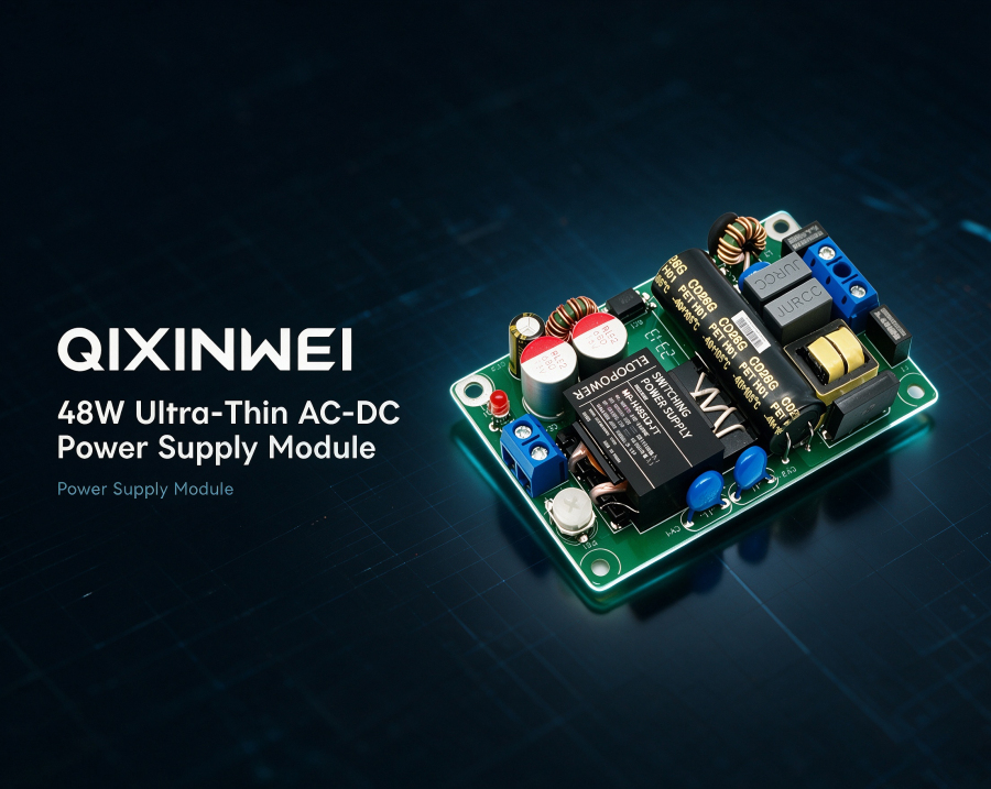 48W Ultra-Thin AC-DC Power Module— 220V to 12V 4A / 24V 2A / 48V 1A Industrial Open-Frame Switching Power Supply