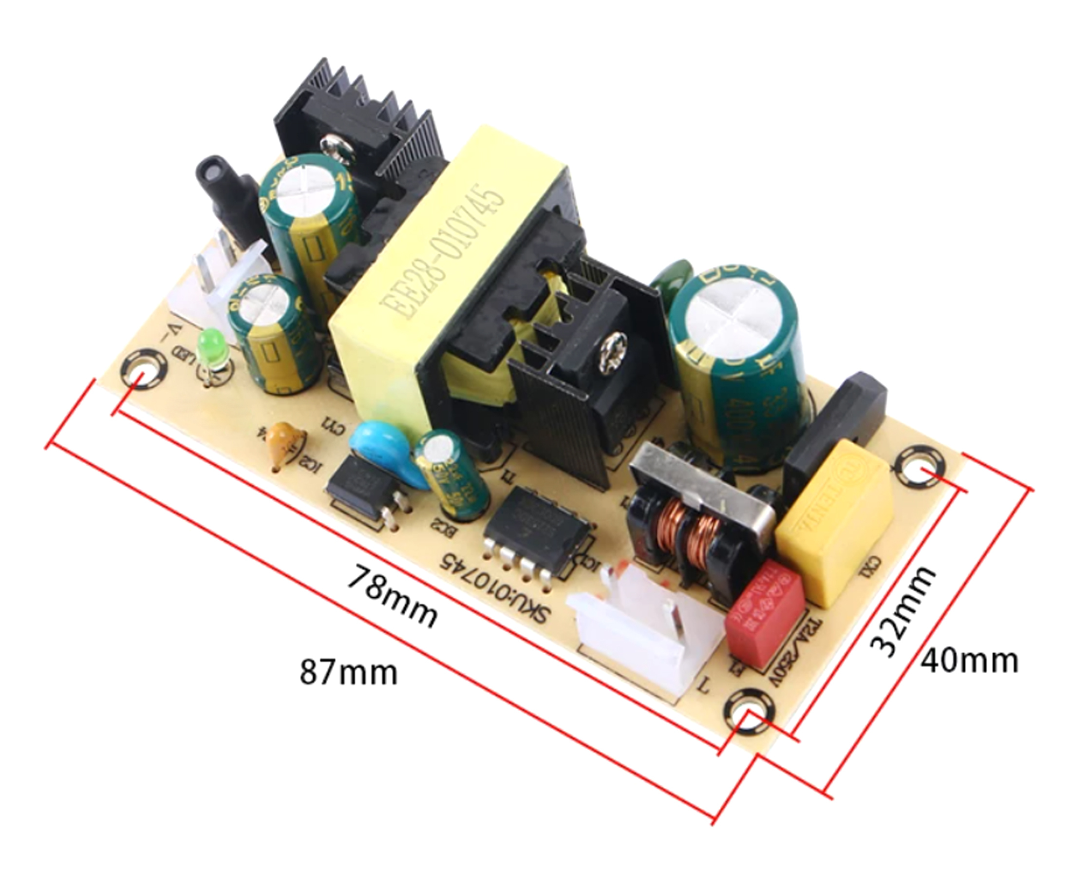 36W 12V 3A Switching Power Supply Module — AC-DC 85-265V Wide Input Industrial Power Board 36W power supply,12V 3A power module,AC-DC converter,switching power supply,industrial power board
