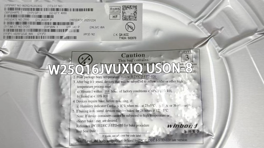 W25Q16JVUXIQ Analysis:16Mbit Serial NOR Flash IC
