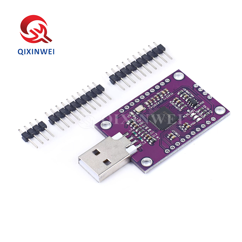 FT232H high-speed multi-protocol USB bridge supports JTAG/SPI/I2C/UART/FIFO with MPSSE technology, 480Mbps — ideal for FPGA debugging, Flash programming, and custom interface development FT232H USB to JTAG UART FIFO SPI I2C High Speed Multi-Protocol Module