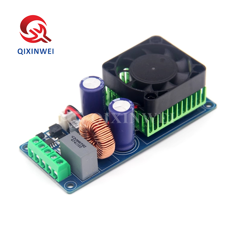 IRS2092S 500W Class D mono amplifier board, ±65V supply, 90%+ efficiency, short circuit and thermal protection — perfect for subwoofers and high-power HiFi systems. IRS2092S 500W Class D Mono Amplifier Board HIFI Digital Audio Amp Module