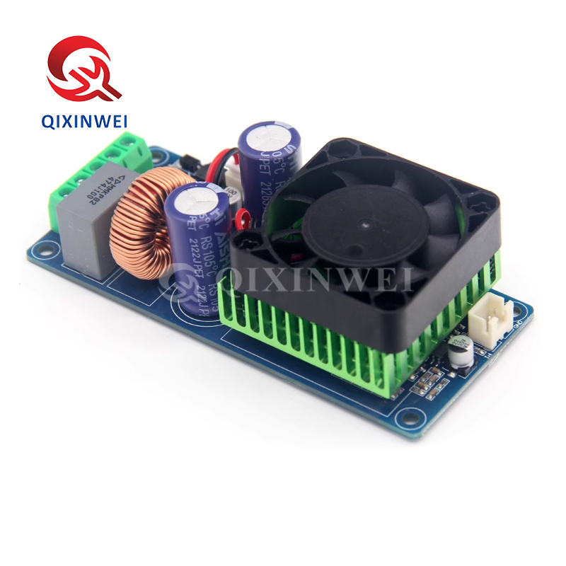 IRS2092S 500W Class D mono amplifier board, ±65V supply, 90%+ efficiency, short circuit and thermal protection — perfect for subwoofers and high-power HiFi systems. IRS2092S 500W Class D Mono Amplifier Board HIFI Digital Audio Amp Module