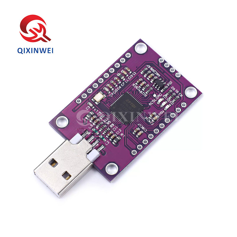 FT232H high-speed multi-protocol USB bridge supports JTAG/SPI/I2C/UART/FIFO with MPSSE technology, 480Mbps — ideal for FPGA debugging, Flash programming, and custom interface development FT232H USB to JTAG UART FIFO SPI I2C High Speed Multi-Protocol Module