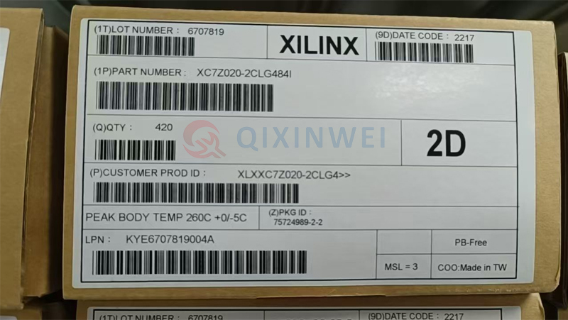 XC7Z020-2CLG484I Xilinx Zynq-7000 Dual-Core ARM Cortex-A9 + Artix-7 FPGA SoC Processor Chip FBGA484 Package XC7Z020-2CLG484I Xilinx Zynq-7000 Dual-Core ARM Cortex-A9 + Artix-7 FPGA SoC Processor Chip FBGA484 Package