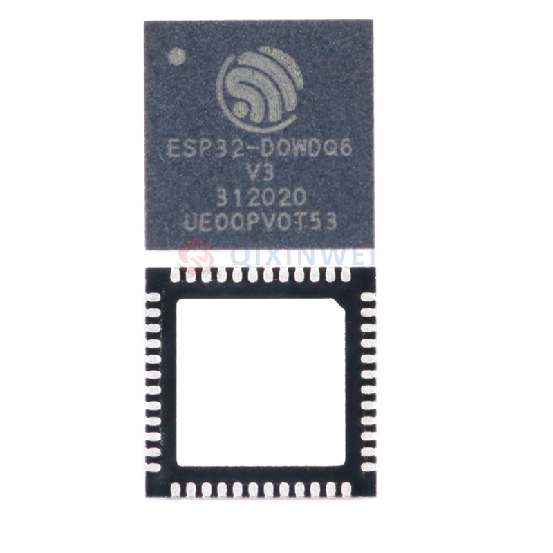 ESP32-D0WDQ6-V3 QFN-48 2.4GHz WiFi Bluetooth Wireless Transceiver SoC Chip Espressif ESP32-D0WDQ6-V3 Dual Wi-Fi BLE SoC 240MHz QFN-48