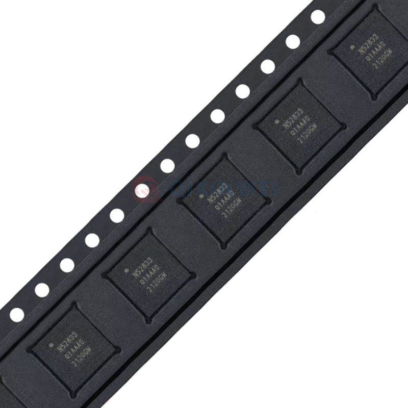 nRF52833-QIAA-R Multiprotocol Bluetooth 5.4 SoC 64MHz Arm Cortex-M4 512KB Flash AQFN-73 Nordic nRF52833-QIAA-R Bluetooth 5.4 SoC AQFN-73