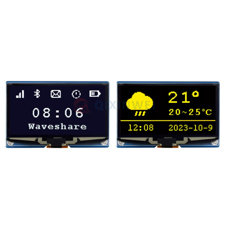 2.42-Inch OLED Display Module 7PIN 128×64 Resolution SSD1309 Driver SPI/I2C Interface 3.3V/5V Compatible White/Yellow Optional 2.42-Inch OLED Display Module 128×64 SSD1309 SPI/I2C Display