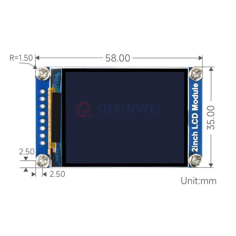 2-inch LCD Display Module 240×320 IPS Full-Color SPI Interface ST7789VW Driver Compatible with Raspberry Pi/Arduino/STM32 2-inch LCD Display Module 240×320 IPS SPI ST7789VW Display