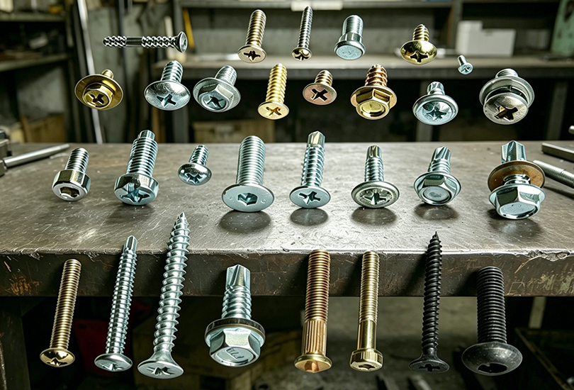  self-tapping screws, flat head screws, outer Hexagon screws, cup head screws, dry wall screws, wood grain screws, coarse tooth screws, fine tooth screws, round head screws, pan head screws, Button screws, cylindrical head screws, pan head screws with medium screws