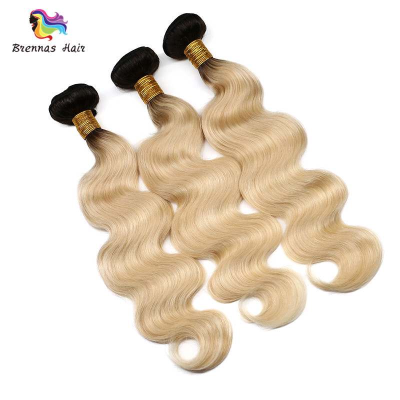 Body Wave Human Virgin Hair Bundles Blonde Color 1b 613 Hair