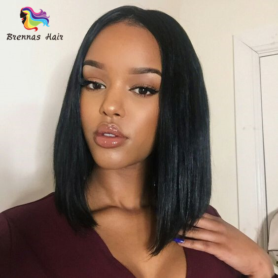 Brennas Hair 8 14inch Ombre Color 99j 1b 27 Bob Wigs Front Lace