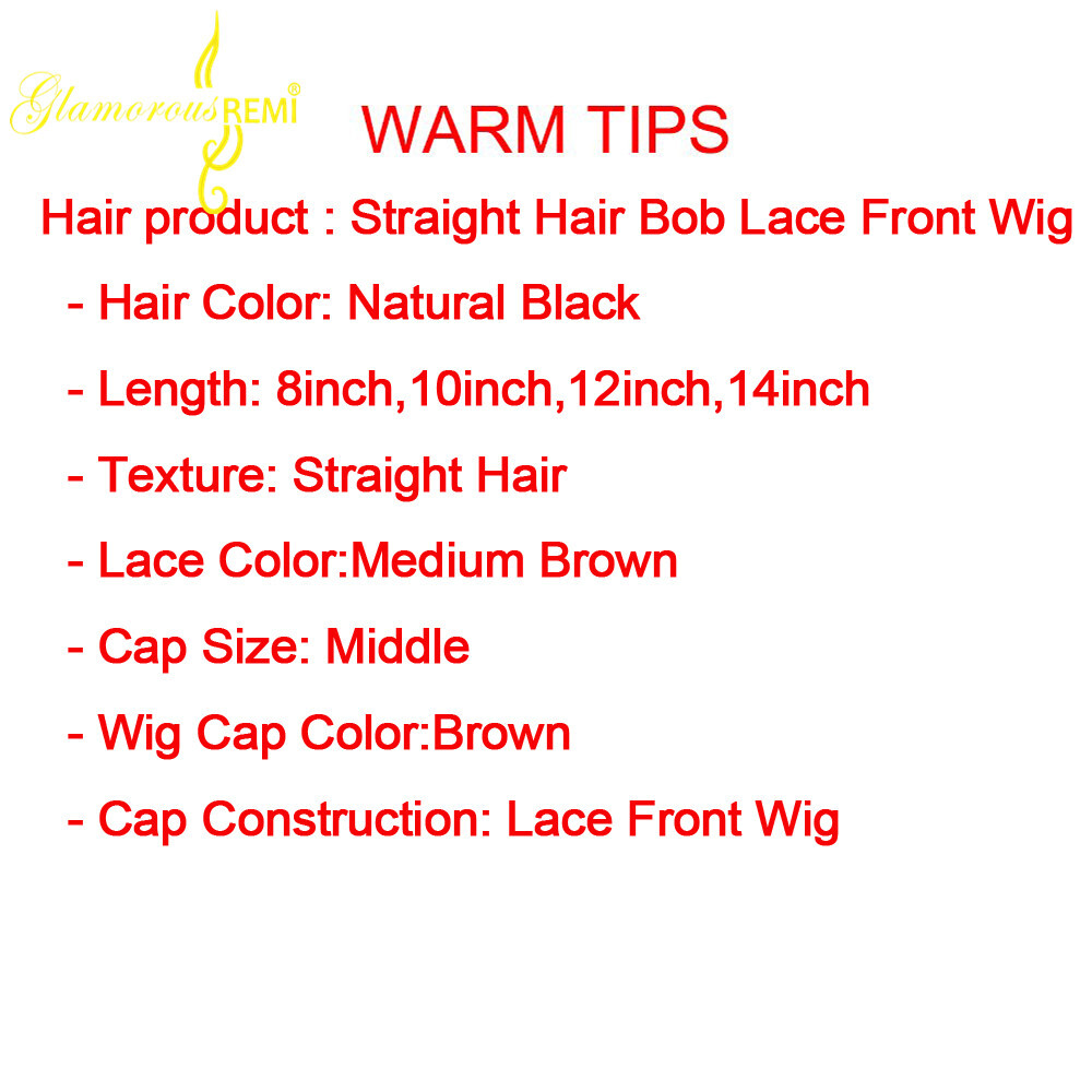 Short Bob Wigs Black Wig For Women Peruvian Virgin Human Hair Wig