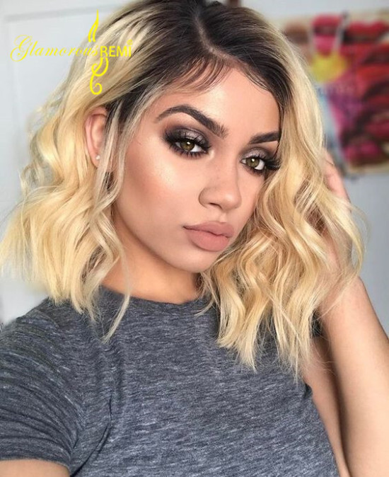 Glamorous Remi Lace Front Human Hair Wigs Virgin Brazilian