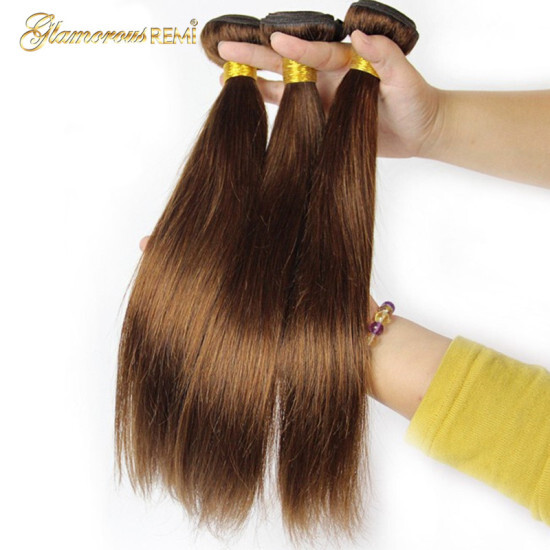 4 Straight Light Brown Brazilian Hair Light Brown Hair Weave Color