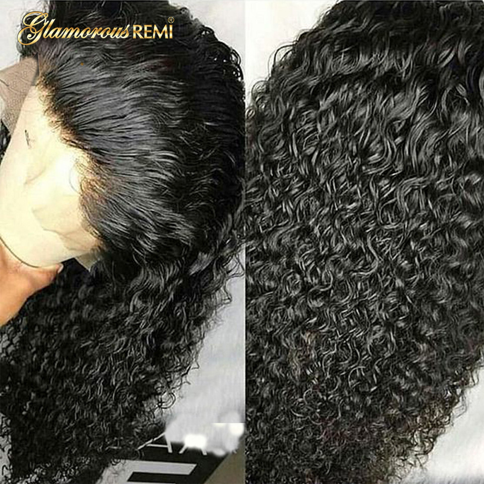 Preplucked Deep Part Lace Front Curly Human Hair Wigs Full ...
