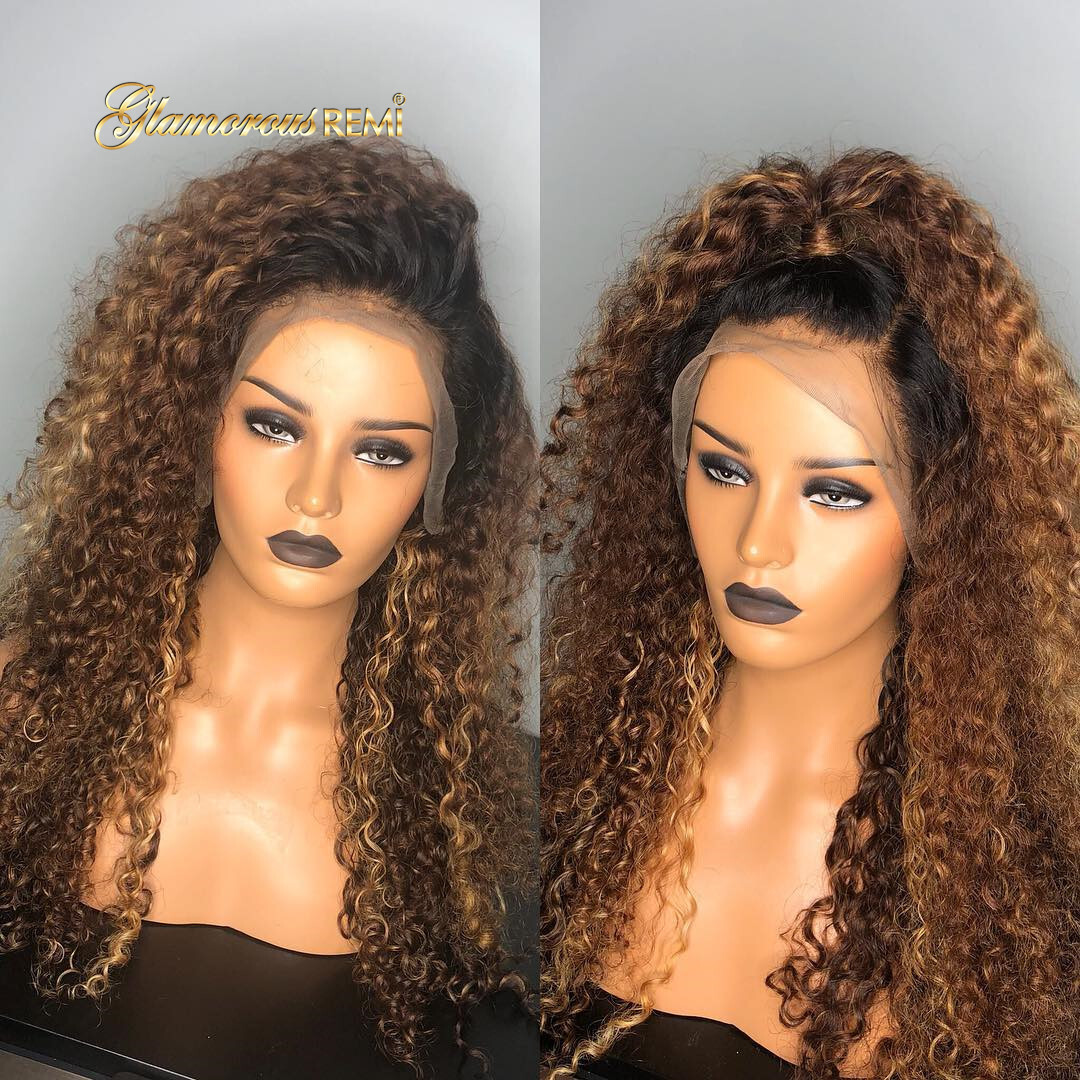 New Style Lace Front Curly Human Hair Wigs Full Ends Wet ...