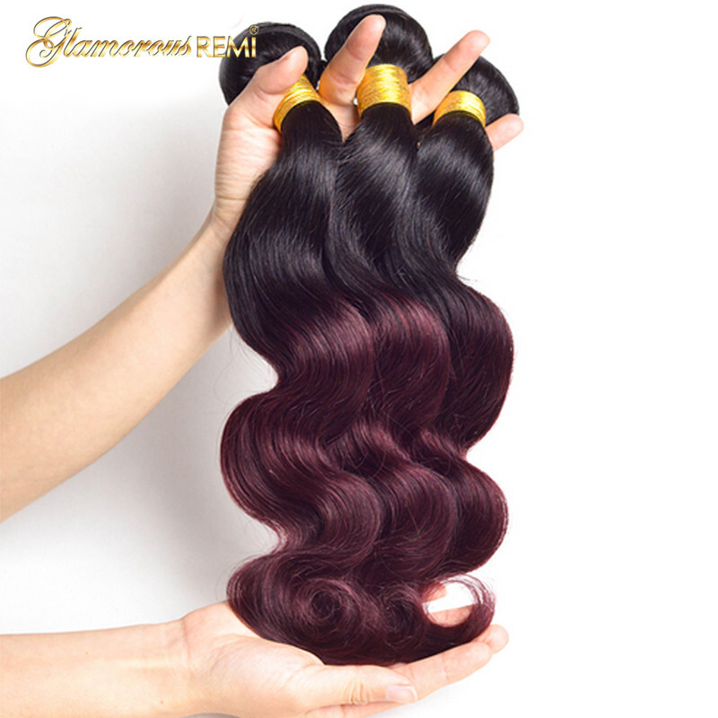 1 Pc Ombre 1b 99j Body Wave Hair Bundles Two Tone Ombre Body Wave