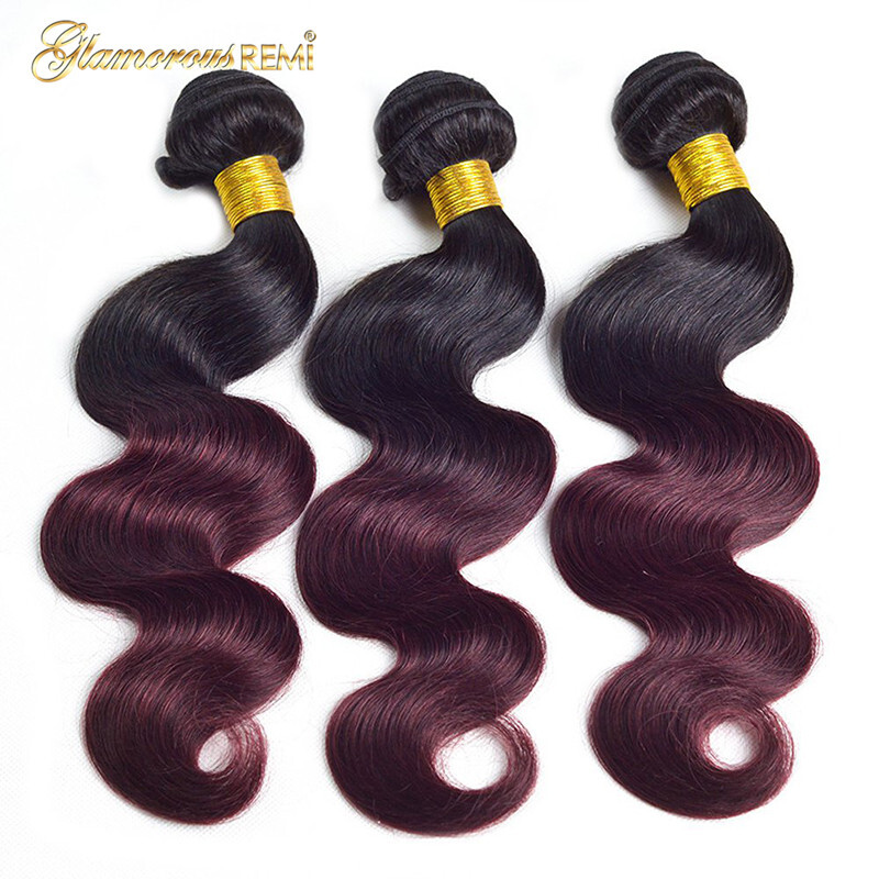 1 Pc Ombre 1b 99j Body Wave Hair Bundles Two Tone Ombre Body Wave