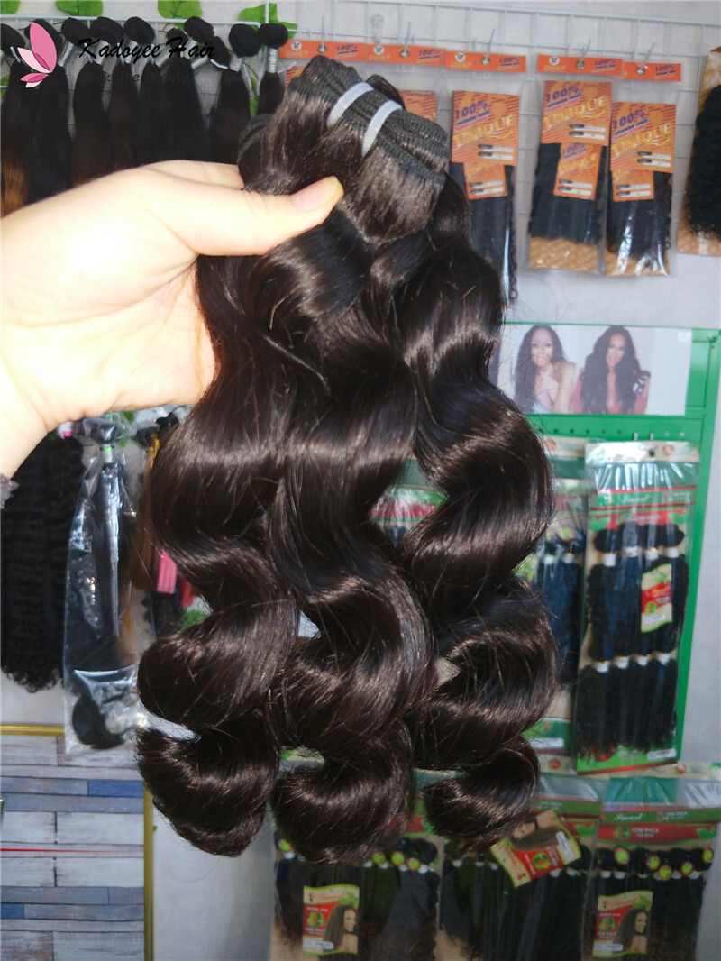 Natural Black Fumi Human Hair Weave Bundle Curly Style For Black