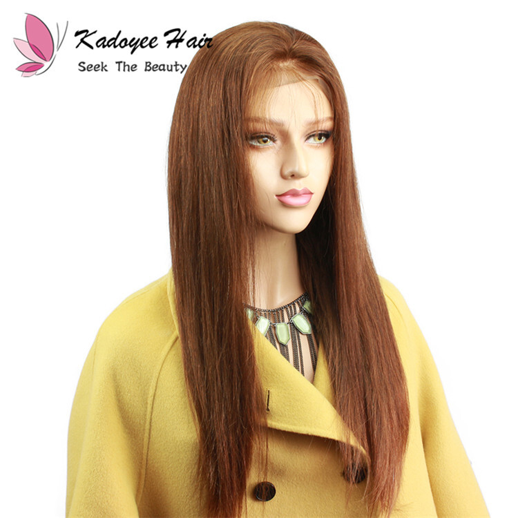 Best Pre Dyed #4 Brazilian Human Hair Lace Front Wig 8-26 ...