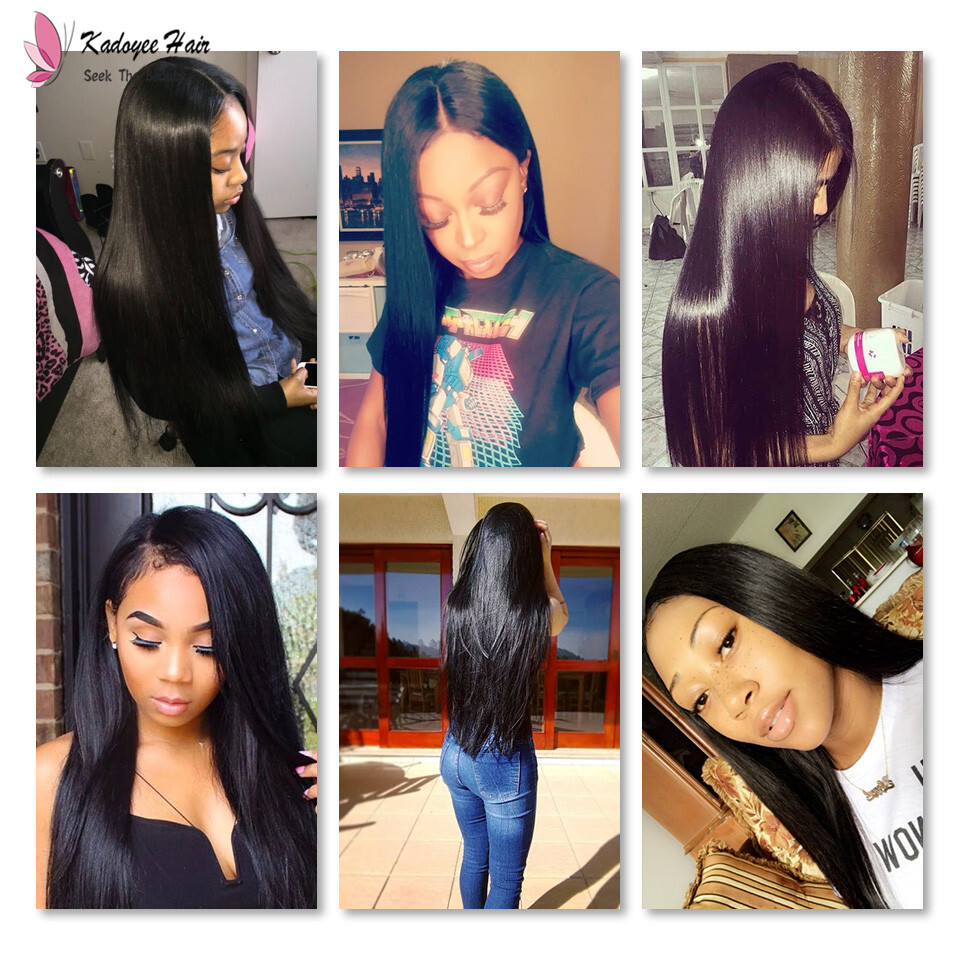 8 30inch 100 Unprocessed Straight Peruvian Human Hair Weft 1b