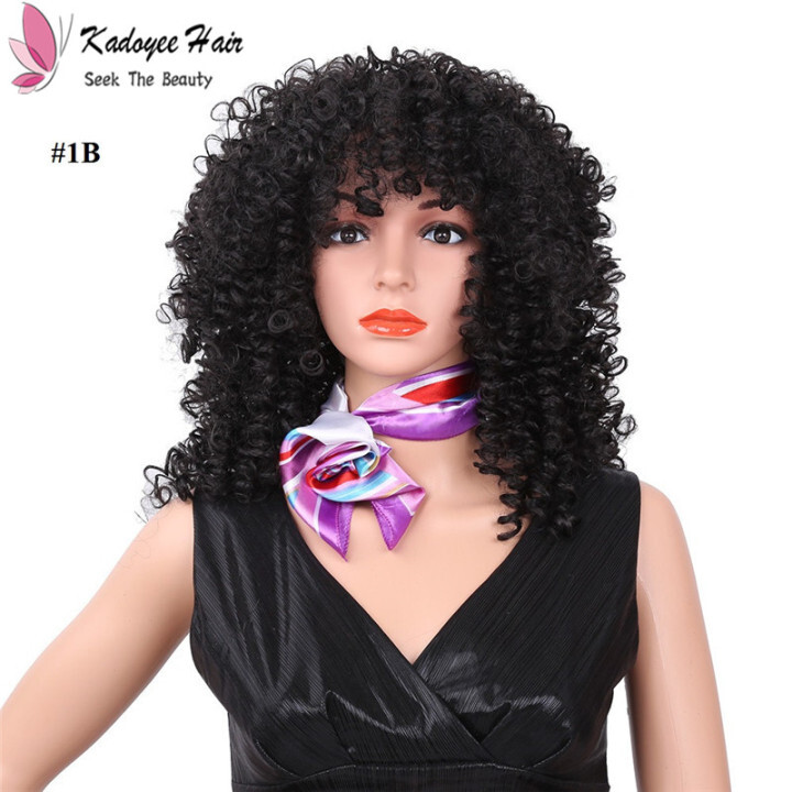 Best Synthetic Wig Afro Kinky Curly Layered Haircut