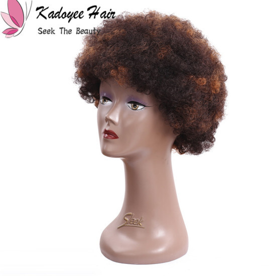 6inch Short Funky Hippie Wig Synthetic Wig Afro Kinky Curly