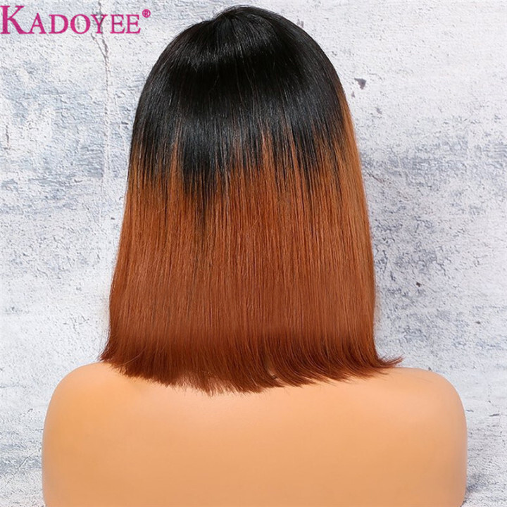 Best Brazilian Human Hair Lace Front Wigs 1B/30 Ombre Color Preplucked