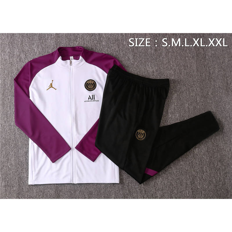 New 20/21 PSG Full-zip Tracksuit - White/Purple