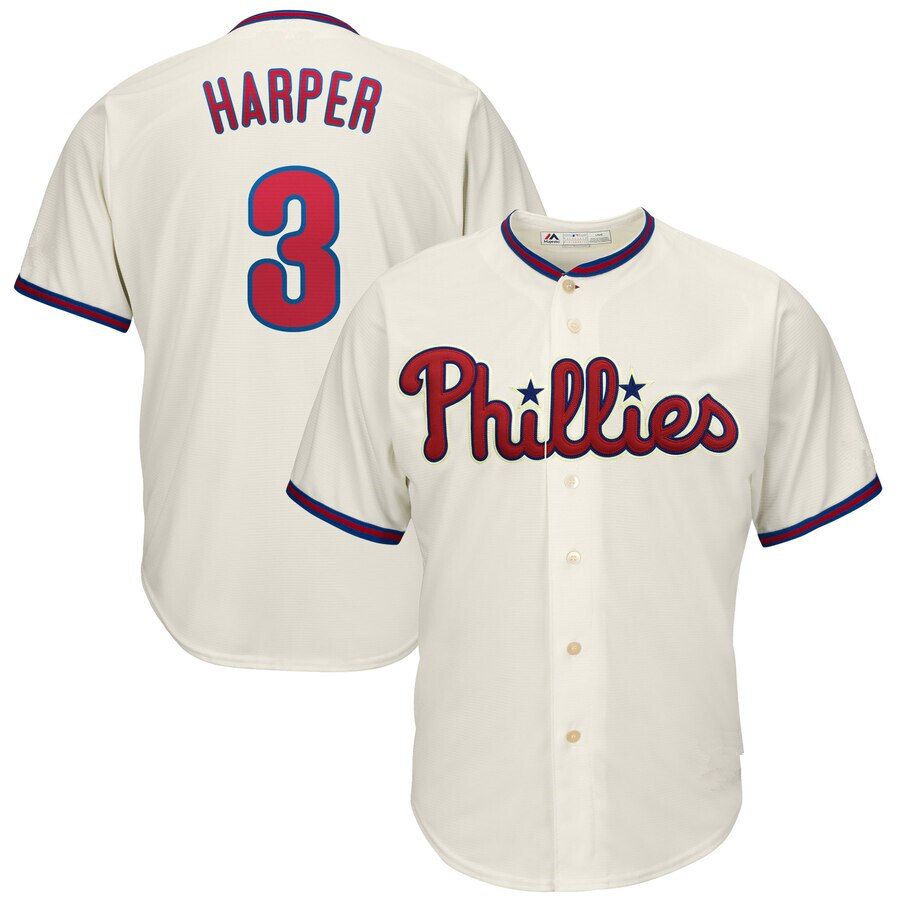 MLB Jersey Wholesale Philadelphia 3 # HARPER HARPER Embroidered Baseball Uniform