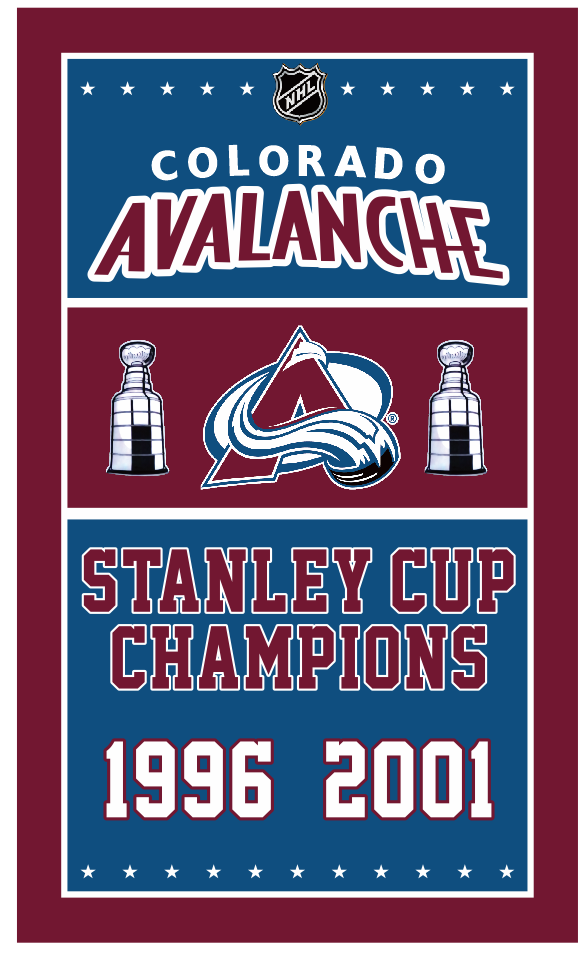 19962001 STANLEY CUP Flag , If you need other logos flag, you can send