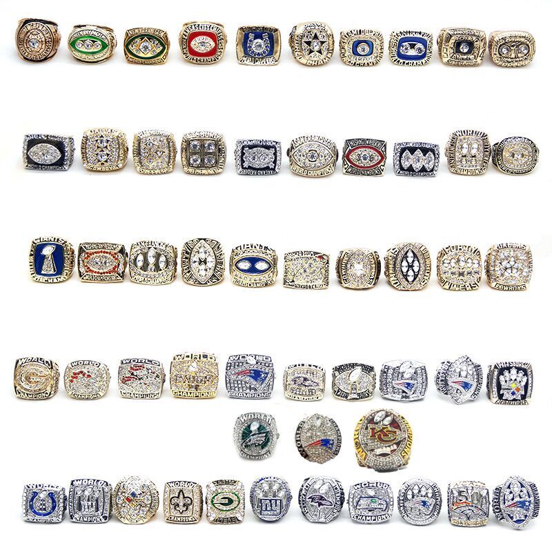 54pc NFL championship rings with display box