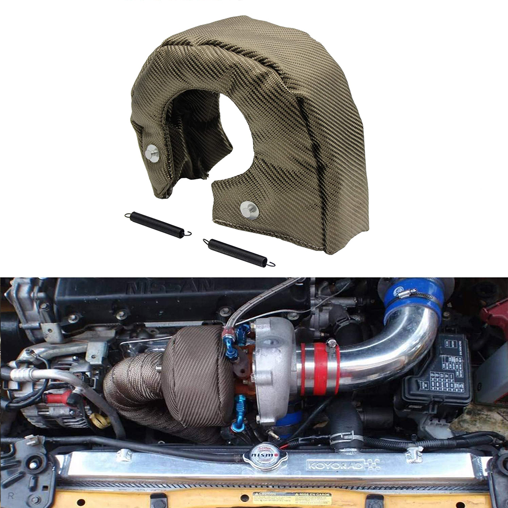T6 Titanium Turbo Cover Blanket Turbocharger Heat Shield Cover Wrap Fit