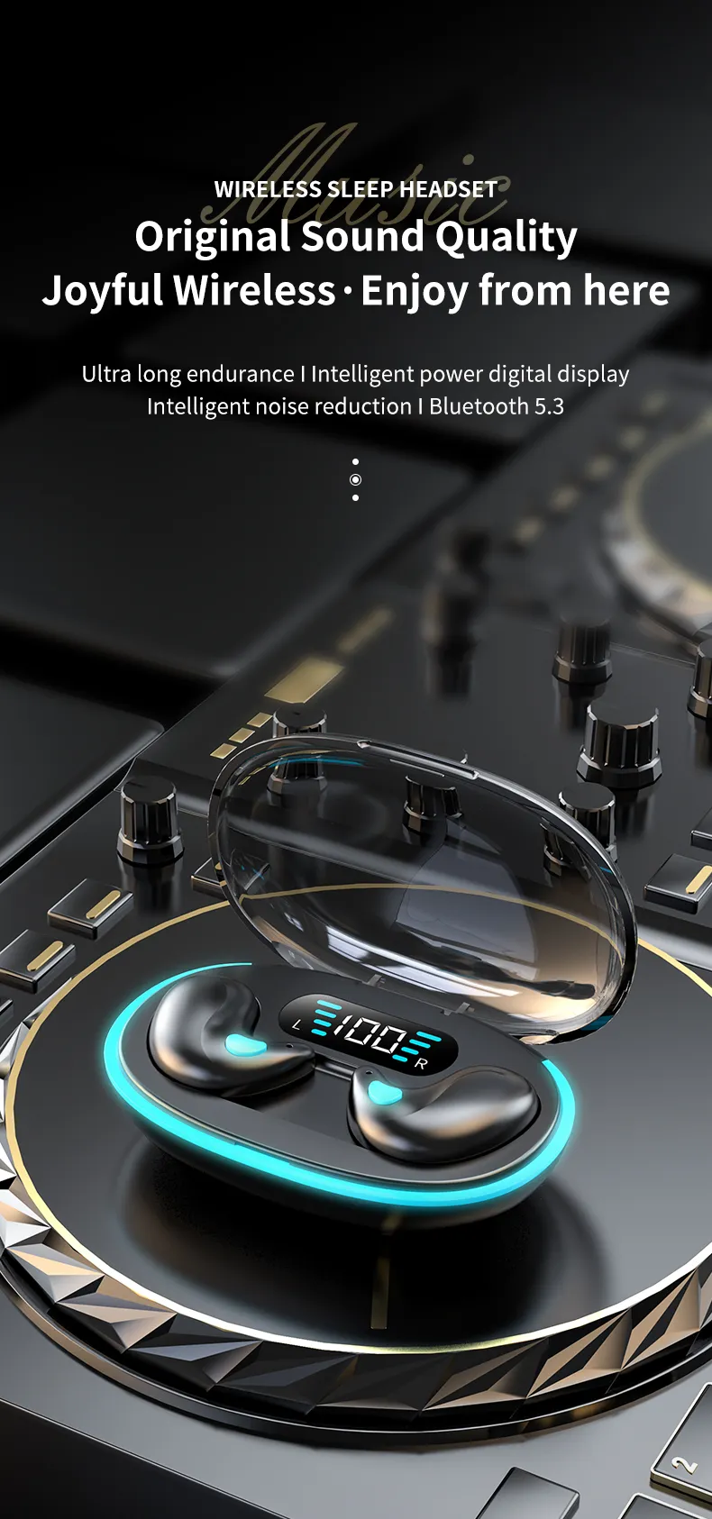 全新 X55 蓝牙无线耳机 耳塞式耳挂式蓝牙耳机 重低音降噪耳塞式 HiFi 立体声耳机 