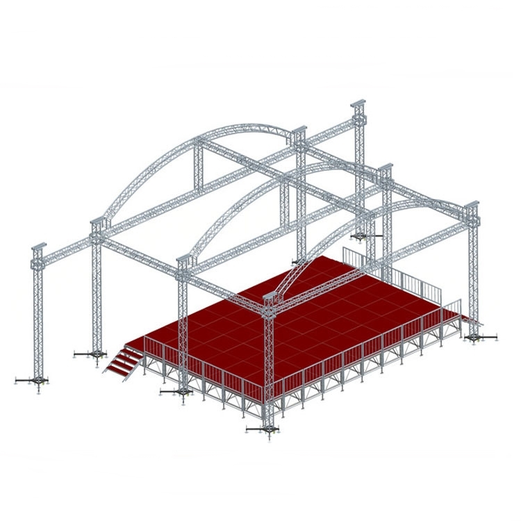 outdoor event lighting truss system | aluminum black lighting truss | aluminum truss system