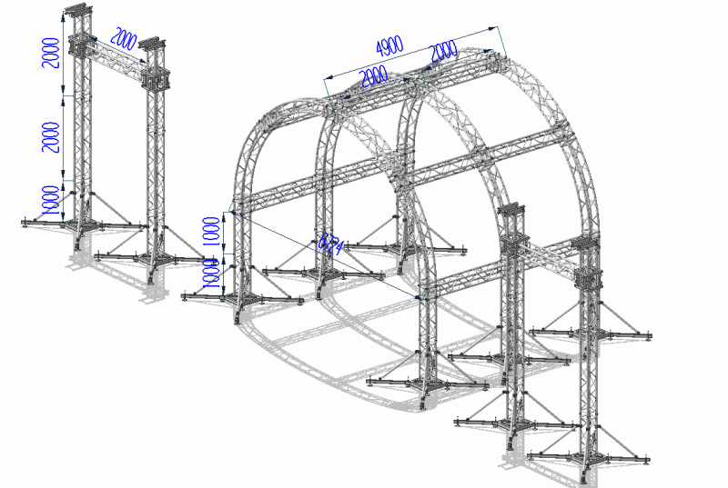 customized curved truss | curved lighting truss | curved truss