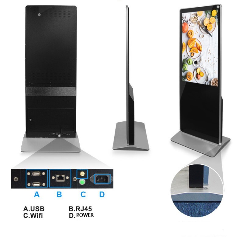 55 inch lcd screen | 55 inch Advertising Kiosk  |  55 inch Floor Standing Digital Signage