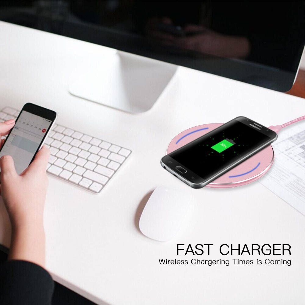 Qi Wireless Charger Fast Charging Black For iPhone 8/8 Plus/X Samsung S8 S7 10W