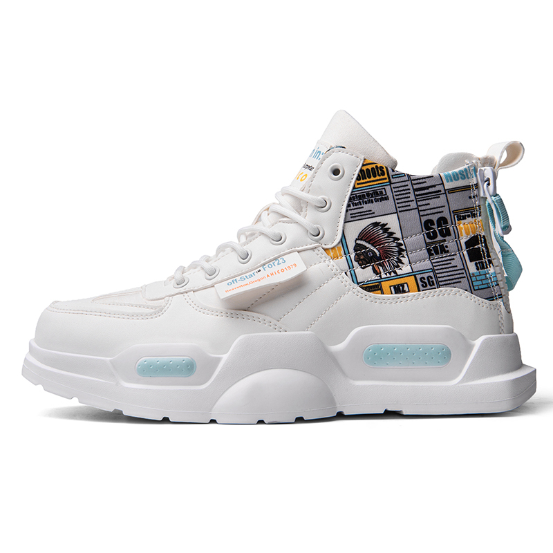 XIDISO Mens Fashion Sneakers High Top Lace ups Casual Walking Shoes Xidiso