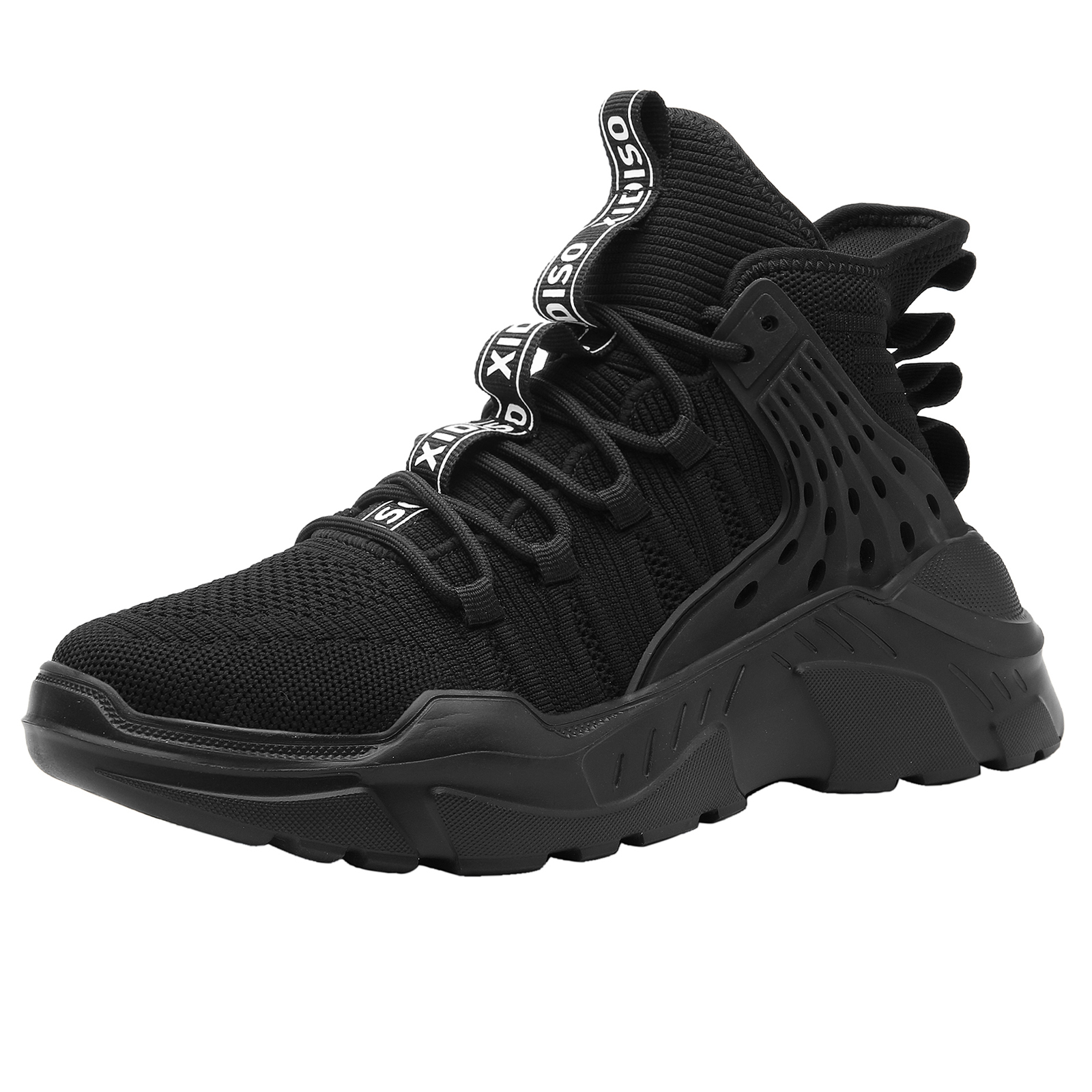 Fushiton Trainers Mens High Top Shoes Lightweight Platform Sneakers Breathable Comfortable 