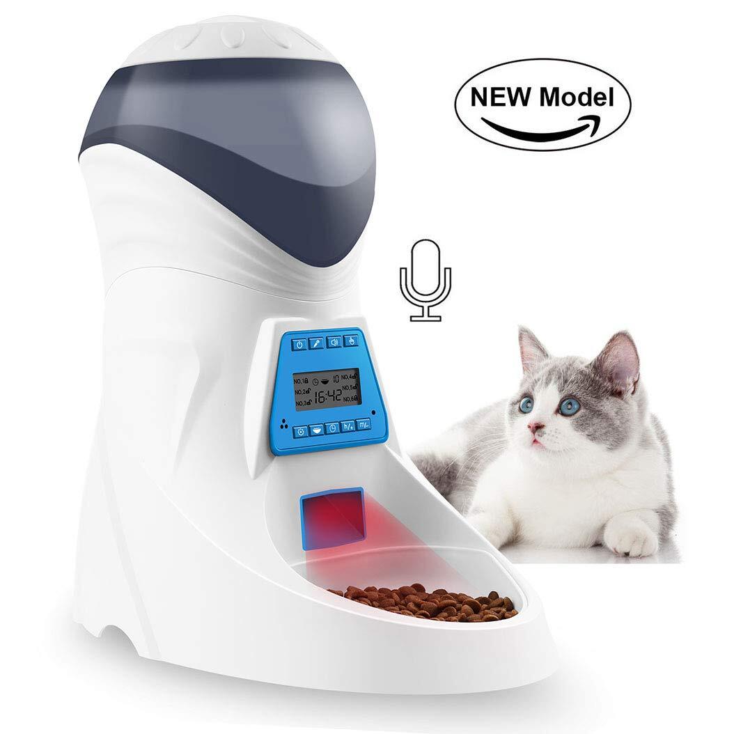 homdox automatic pet feeder food dispenser 4 meal for cat dog timer programmable