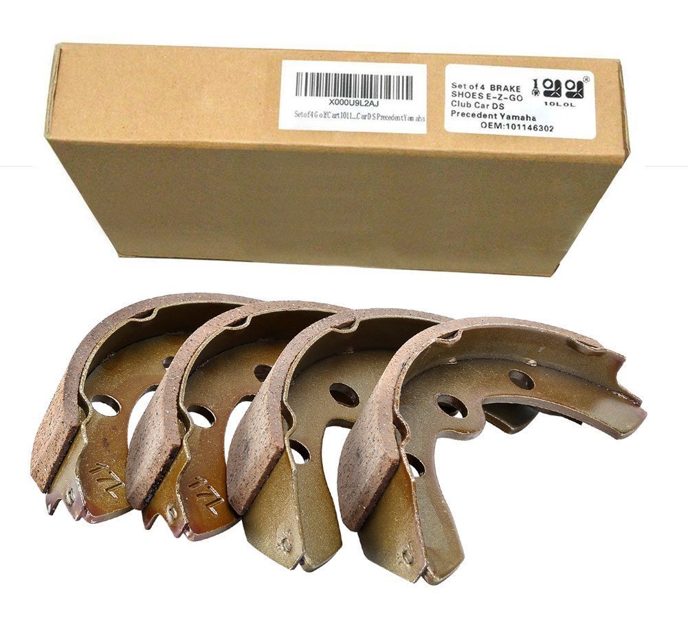 10L0L Set of 4 Golf Cart 1011463 Brake Shoes for Club Car G&E 19811994