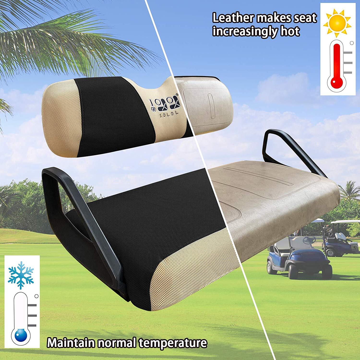 10L0L Golf Cart Seat Cover Set Fit for EZGO TXT & RXV, EZGO Bench Seat