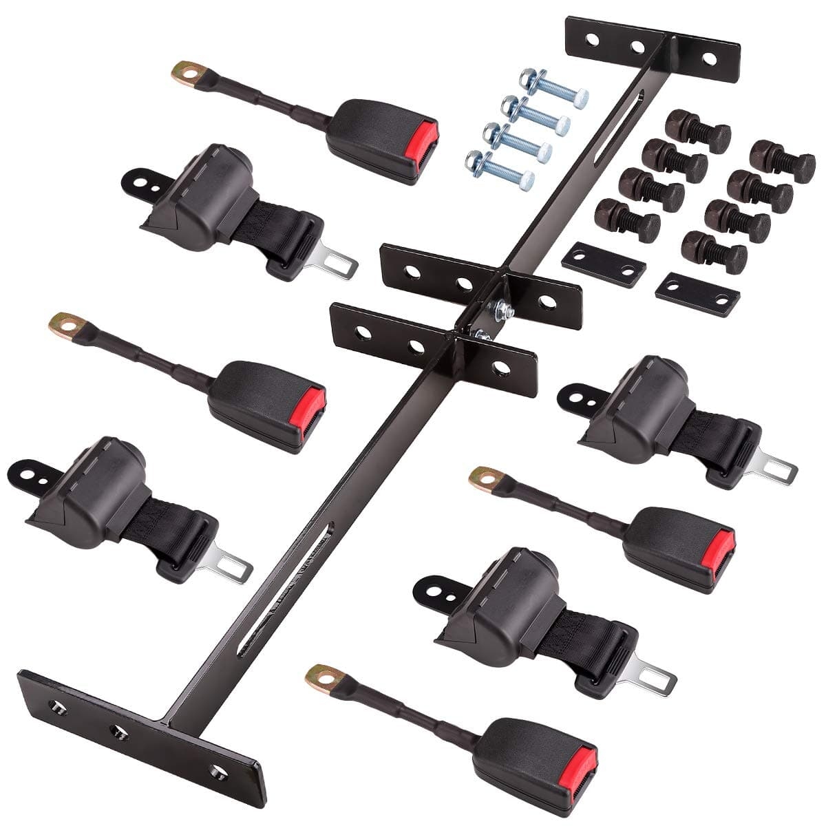 10L0L Golf Cart Seat Belt Bracket Kit Retractable for TXT&RXV of EZGO