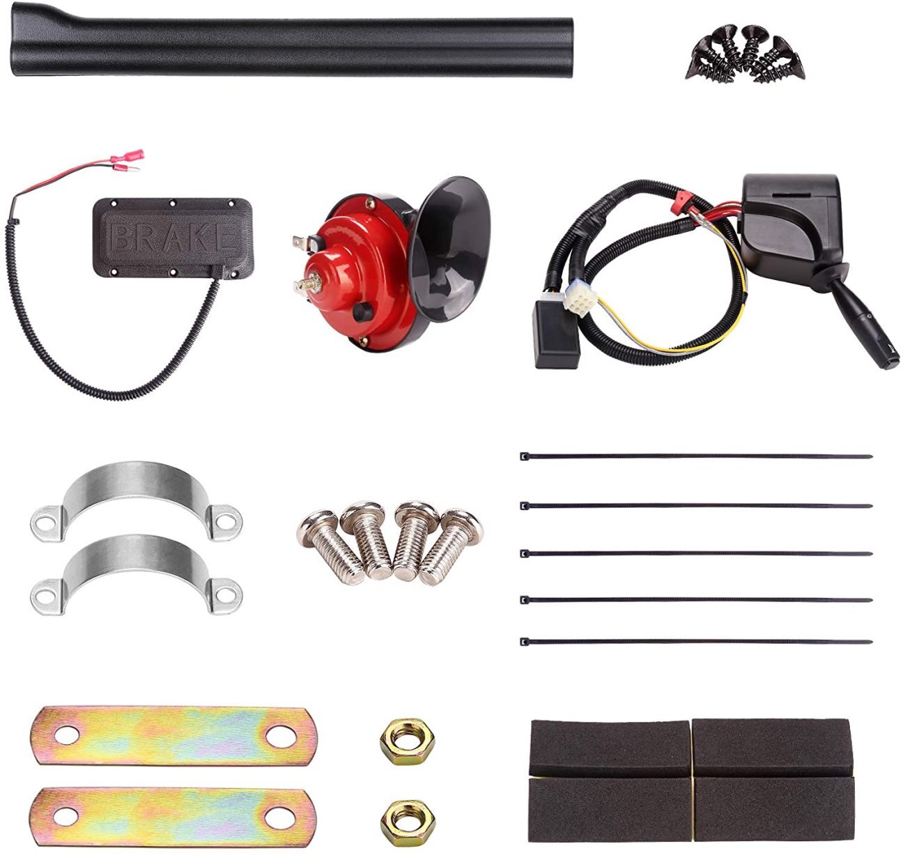Golf Cart Turn Signal Kit with Horn Brake Light Switch, 9-Pin Plug