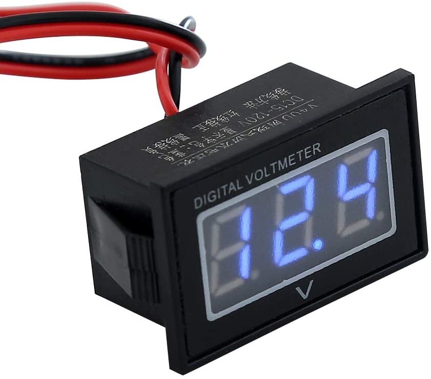 Get Your Ideal Universal Golf Cart Blue Digital Voltage Meter 10L0L