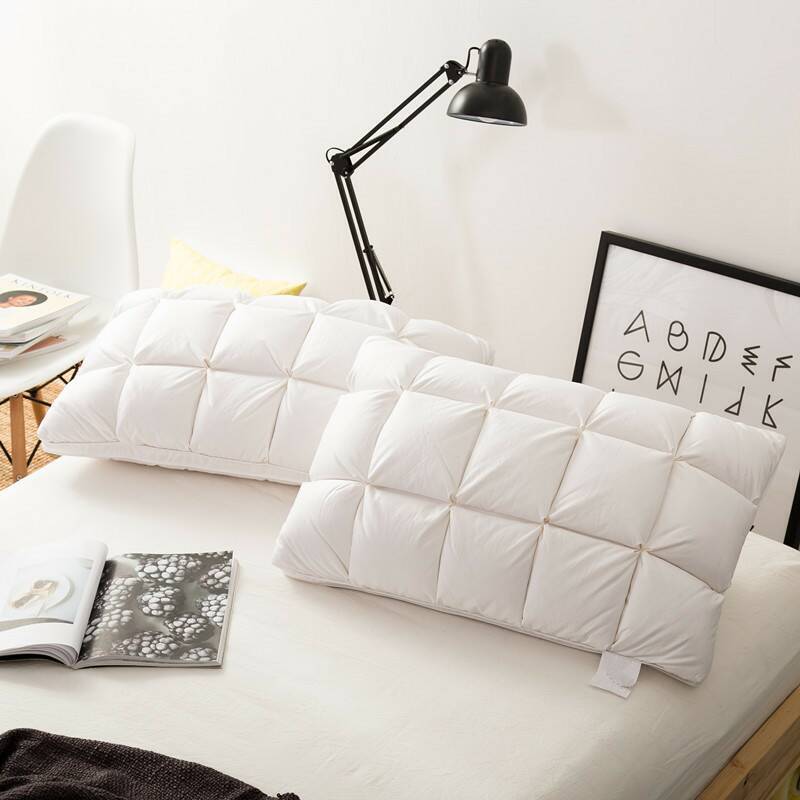Home Textile Sleeping Pillow 100 Goose Down Light White Pillow