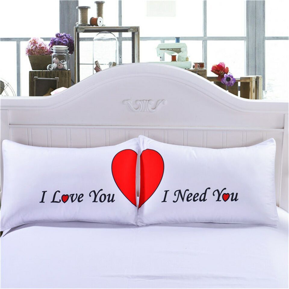 Eluxliving I Love You And Love You More Couples Pillowcases